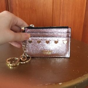 victoria's secret pink shiny coin purse wallet